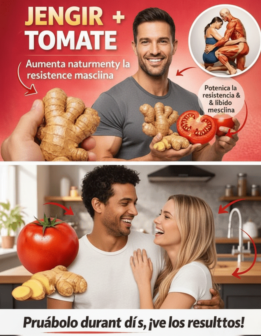 Potenciador Natural Casero de Vitalidad: Cómo el Jengibre y los Tomates Impulsan tu Energía Diaria de Forma Natural