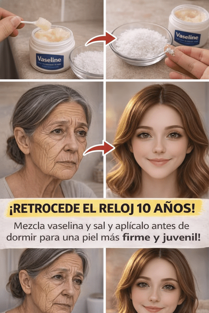 ¿Piel Seca y Sin Brillo? Descubre el Secreto Nocturno de Vaselina y Sal para una Piel Radiante y Renovada