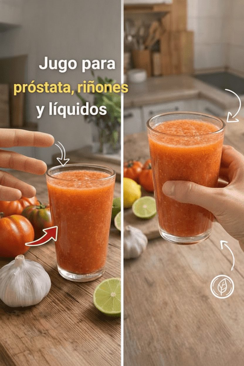 ¿Buscas Optimizar la Salud de Tu Próstata y Riñones con una Bebida Natural? Descubre Este Jugo Revitalizante de Tomate, Ajo y Limón