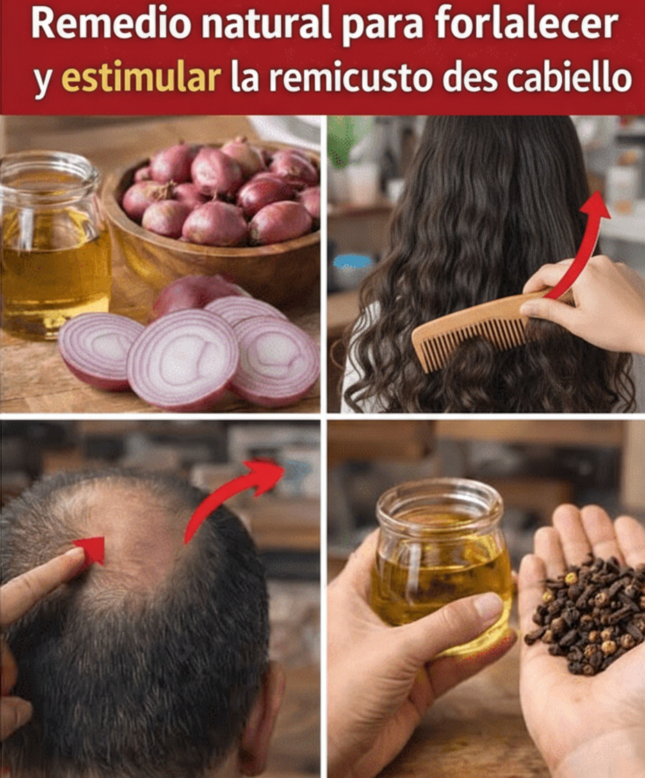Revitaliza tu Cabello: Guía Completa de Hábitos Naturales con Cebolla y Aceite para Fortalecer Zonas con Poco Volumen