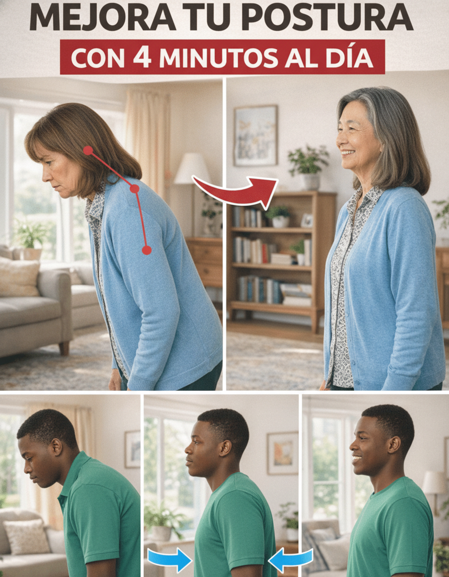 Adiós al Cuello Rígido y la Cabeza Adelantada: Transforma tu Postura en Solo 4 Minutos al Día