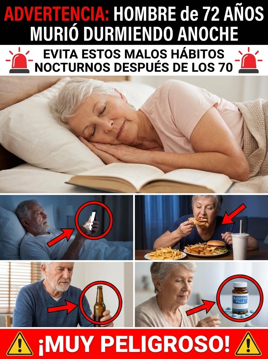 ¡STOP! Si tienes más de 70, estos 5 errores nocturnos te están robando AÑOS de vida (y tu médico no te lo ha dicho)