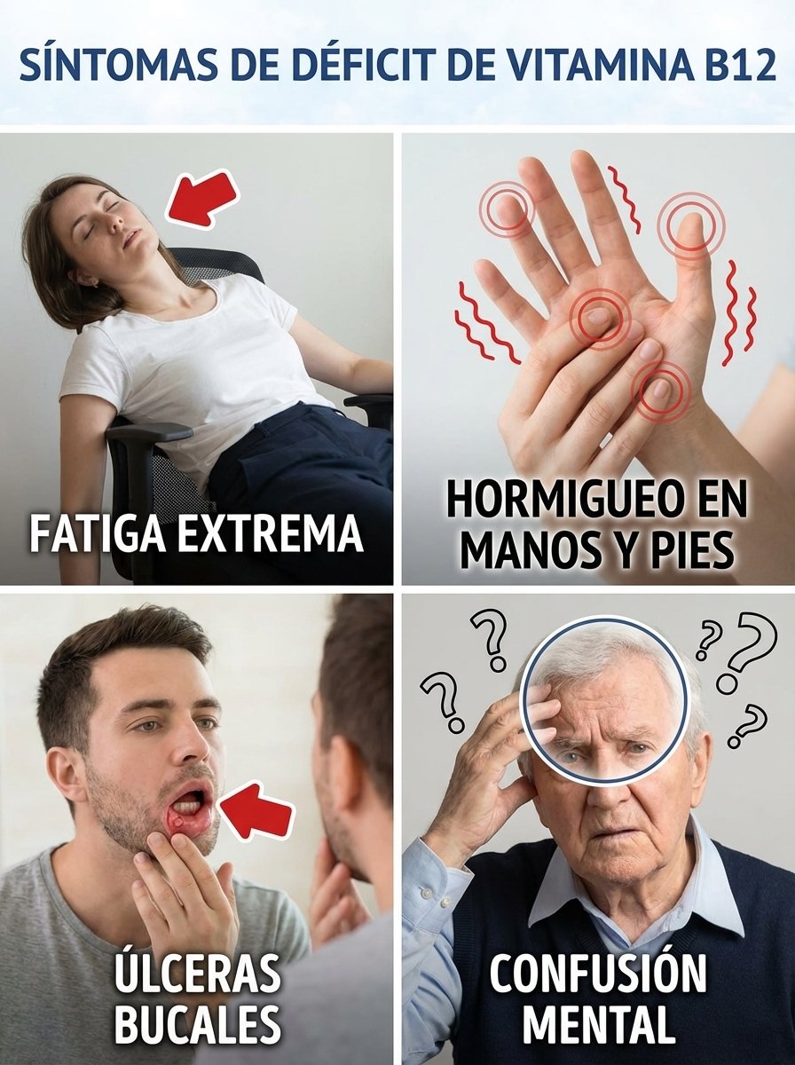 ¡Alerta Roja! Si ignoras estas 8 señales "raras" de falta de Vitamina B12, tu futuro podría estar en juego