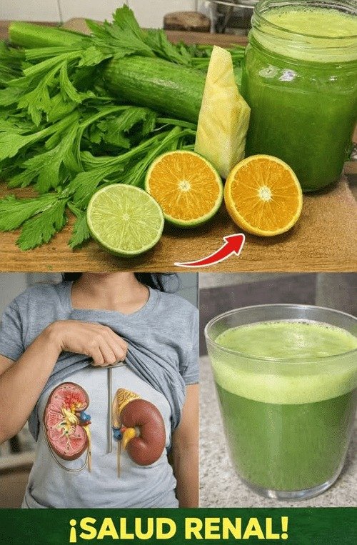 ¡Alerta! Si Sientes Hinchazón y Cansancio, ESTE Jugo Verde de 4 Ingredientes Podría Salvar Tus Riñones y Disparar Tu Energía