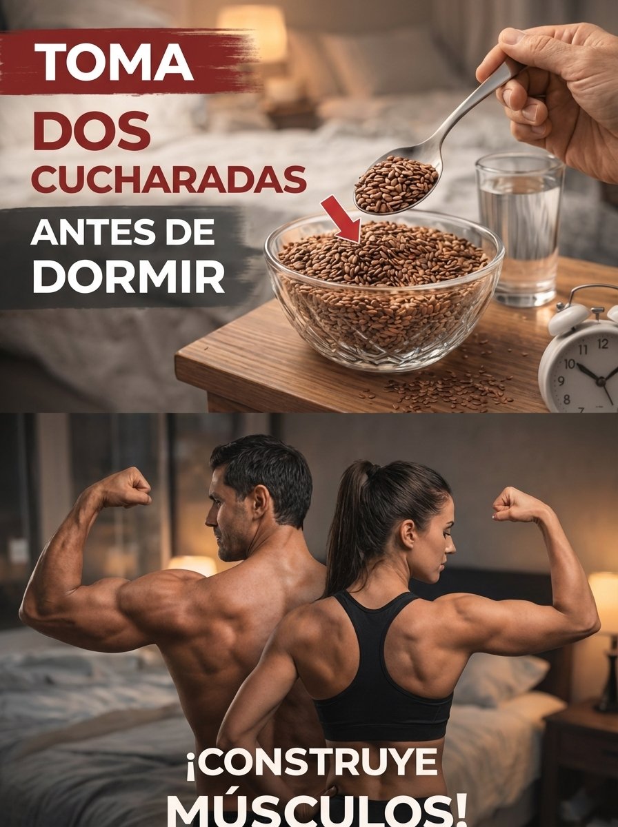 ¡No más músculos débiles! El secreto de 2 cucharadas antes de dormir que detiene la pérdida muscular (¡Tu cuerpo te lo agradecerá!)
