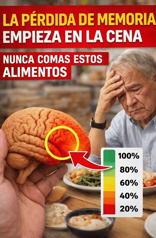 ¡ALERTA! Si tienes más de 60, ESTO que cenas podría estar ROBANDO tu memoria sin que lo notes