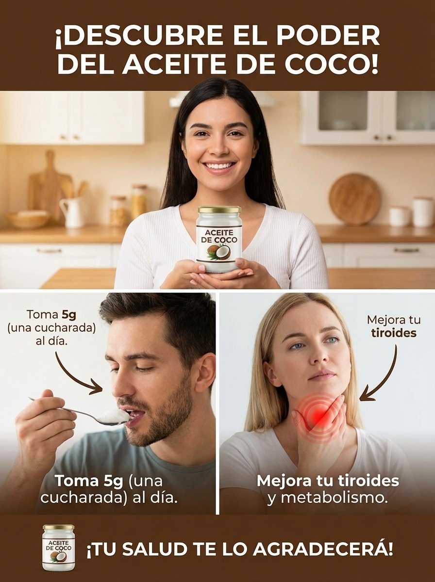 ¡DESVELADO! El Pequeño Hábito de 5g de Aceite de Coco que Tu Tiroides Necesita (y Nadie Te Ha Contado)