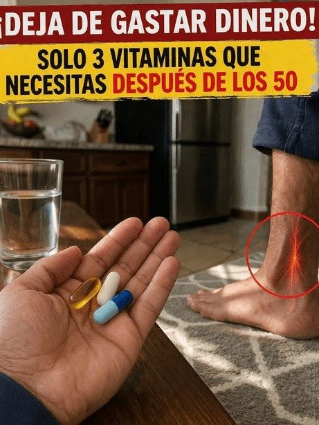 ¡Alerta! Si tienes más de 50, estas 3 Vitaminas son el secreto para unas piernas sin pesadez ni hormigueo