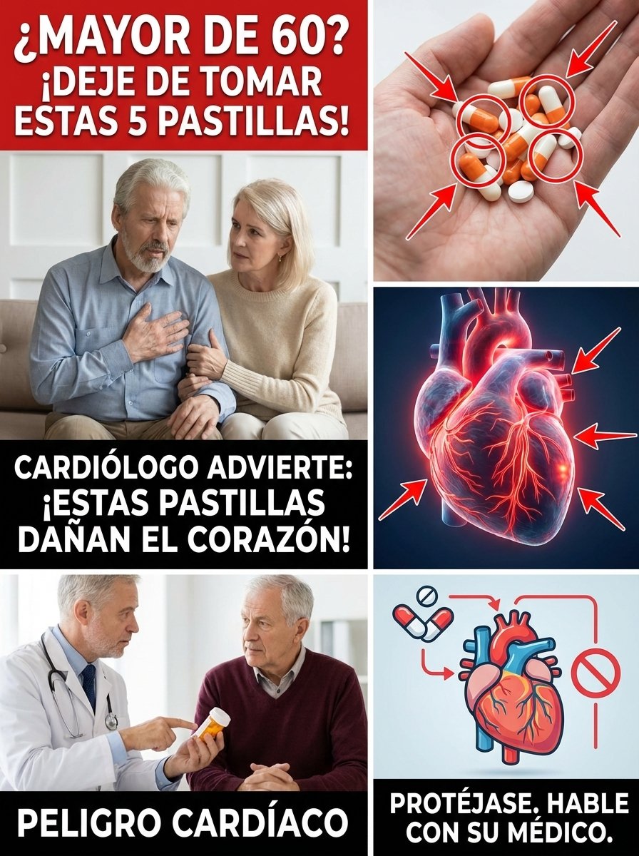 ¡Alerta si tienes más de 60 y tomas pastillas! El SECRETO que NADIE te cuenta y que está DESTRUYENDO tu corazón en silencio.