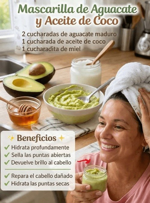 ¡Puntas Abiertas, NUNCA MÁS! Descubre el Secreto Casero de Aguacate y Coco que Revivirá Tu Cabello (¡Miles Ya Lo Aman!)