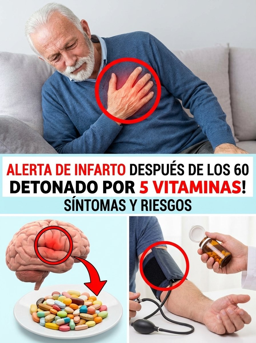 ¡STOP! ¿Más de 60 y tomas vitaminas? El ERROR 'saludable' que PONE TU CORAZÓN EN RIESGO (y nadie te lo dice)
