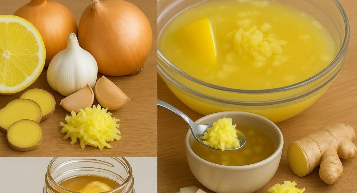 Remedio Natural: Jengibre, Ajo, Cebolla y Limón para Limpiar tu Organismo y Pulmones