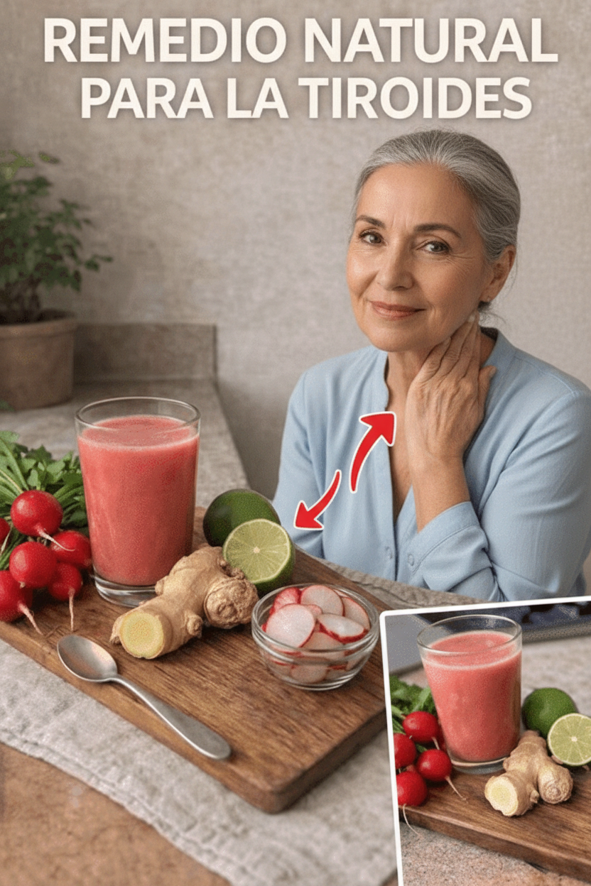Elixir Natural para tu Tiroides: Jugo de Rábano, Jengibre y Limón para Impulsar tu Energía y Bienestar