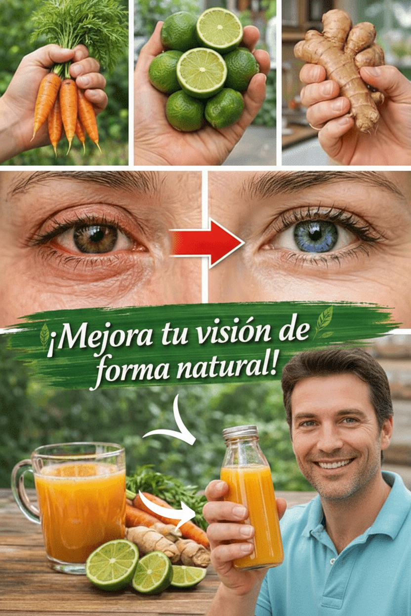 Fortalece tu Salud Ocular: Receta de Jugo Natural con Zanahoria, Limón y Jengibre para un Bienestar Visual Diario