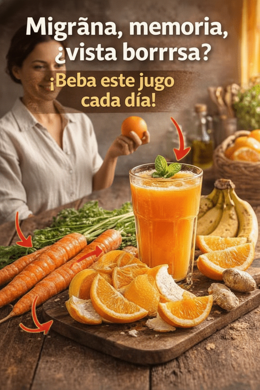 ¡Revitaliza Tu Día! Descubre el Poder de un Zumo Natural de Zanahoria, Naranja y Más para Combatir la Migraña, Olvidos y Fatiga Visual