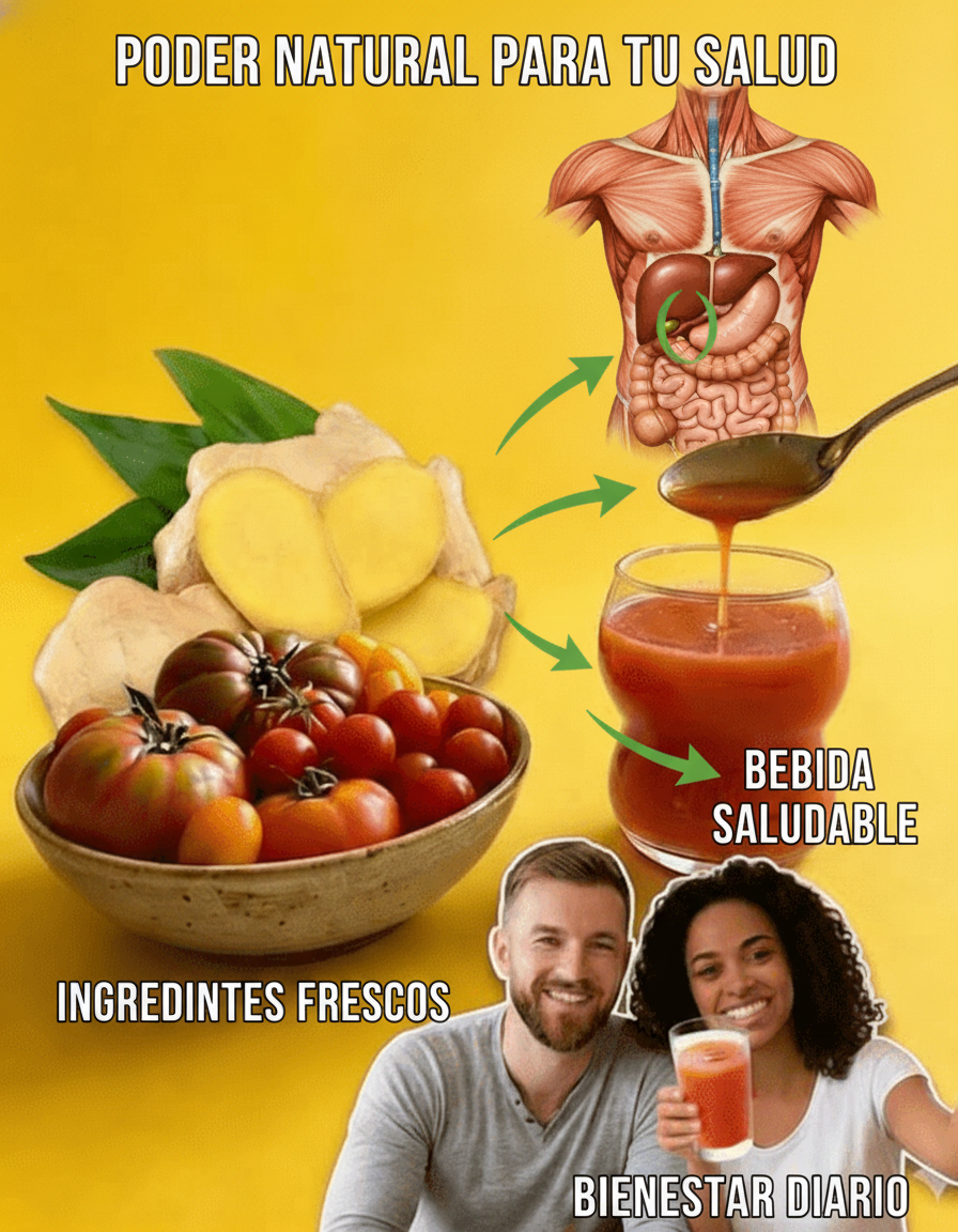 Receta Casera de Jengibre y Tomate: Tu Impulso Natural de Energía y Vitalidad Diaria
