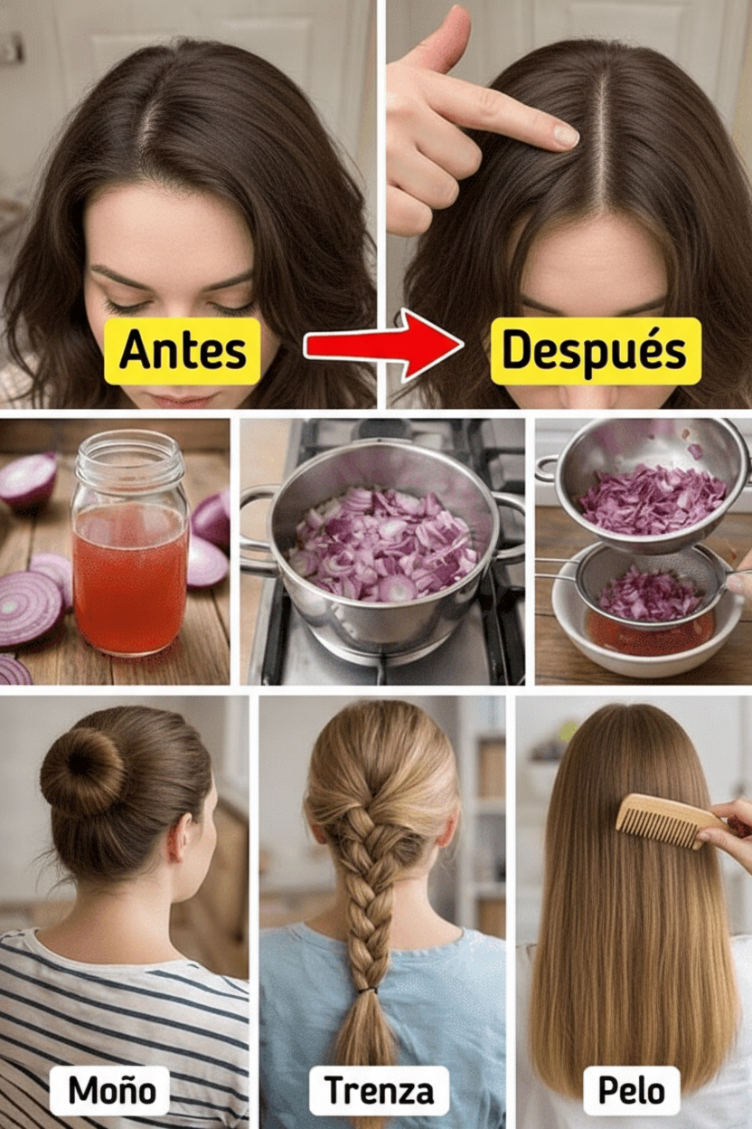 🧅 Cebolla para el Cabello: El Secreto Natural para un Crecimiento Asombroso y Adiós a la Caída