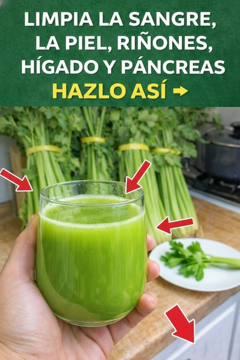 Apio: El Poderoso Aliado Natural para Desintoxicar Sangre, Piel, Riñones, Hígado y Páncreas – ¡Descubre la Receta Detox que Transformará tu Bienestar!