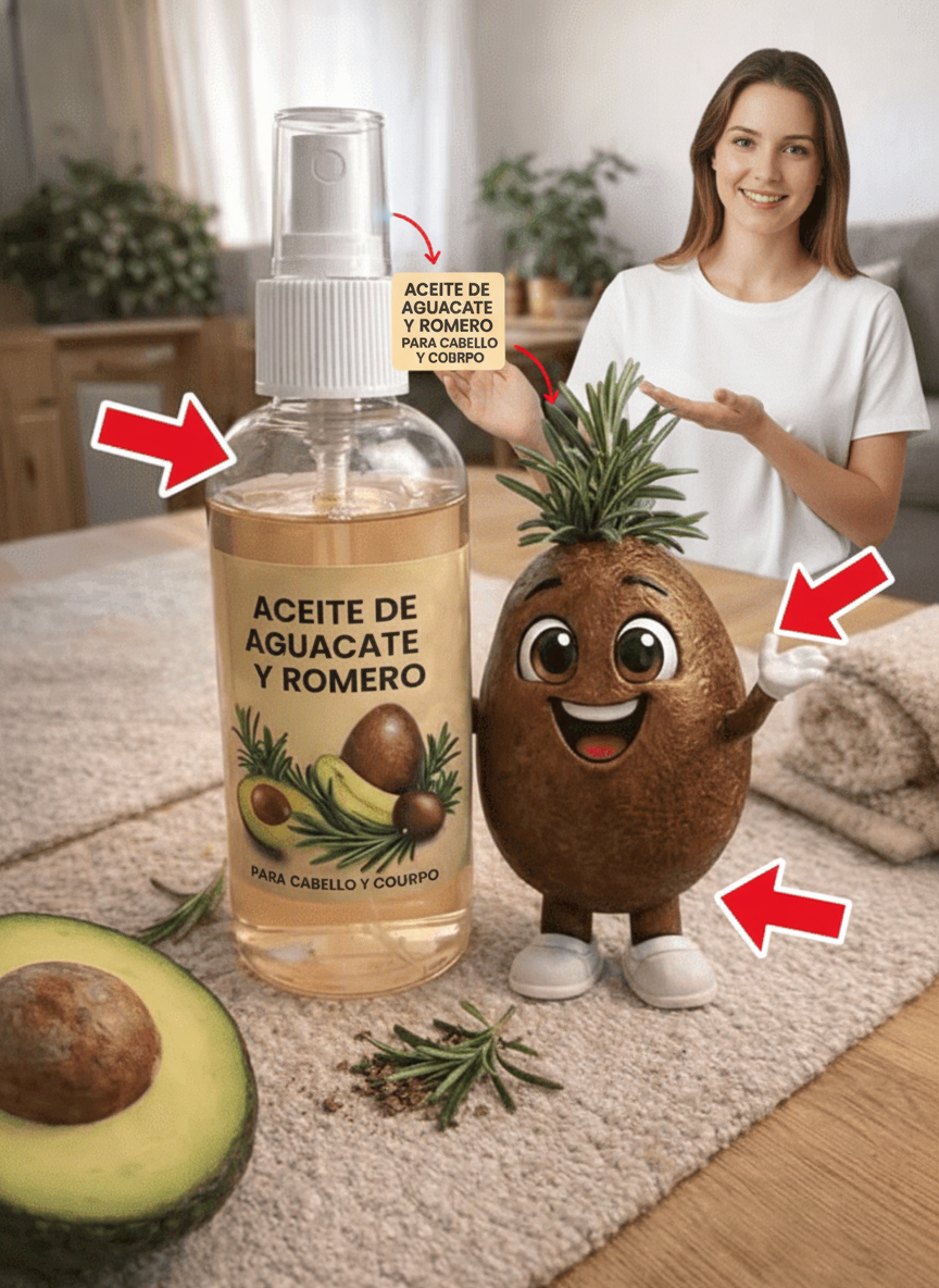 El Secreto Natural para un Cabello Fuerte y Vibrante: Tónico de Pepita de Aguacate y Romero
