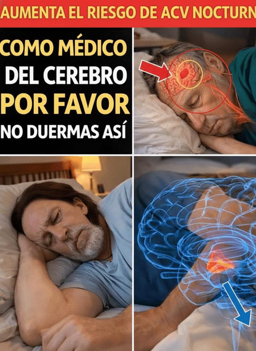 Alerta de Especialistas: ¿Tu Postura al Dormir Aumenta el Riesgo de Accidente Cerebrovascular (ACV) Nocturno?
