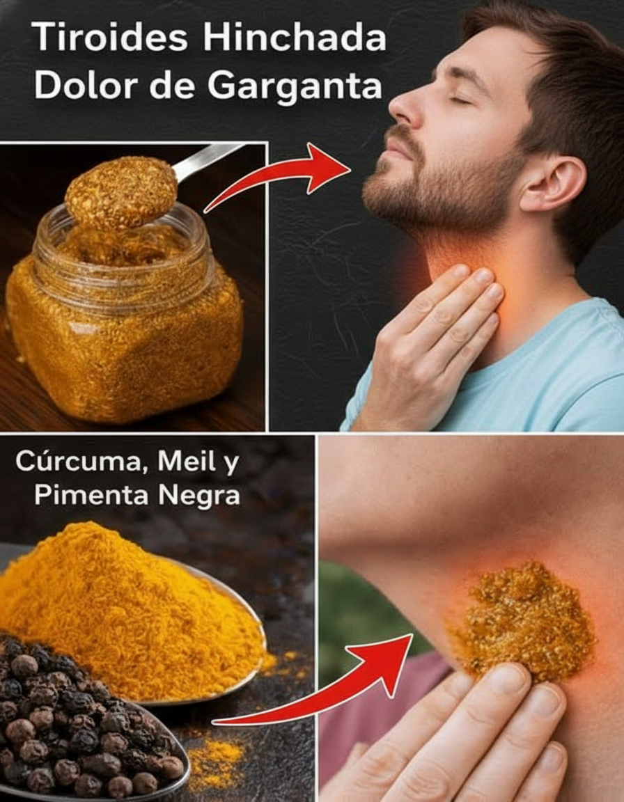Cómo Preparar una Cucharada de Cúrcuma, Miel y Pimienta Negra con Solo 3 Ingredientes para Apoyar el Bienestar Tiroideo