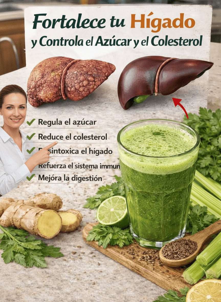 El Poder del Jugo de Apio, Perejil, Jengibre y Limón: Un Aliado Natural para la Salud Hepática y el Bienestar General