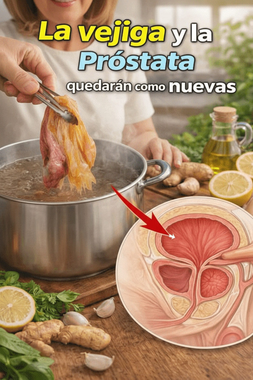 Infusión Natural: Apoyo para la Salud de la Vejiga y Próstata con Cebolla, Jengibre, Limón y Ajo