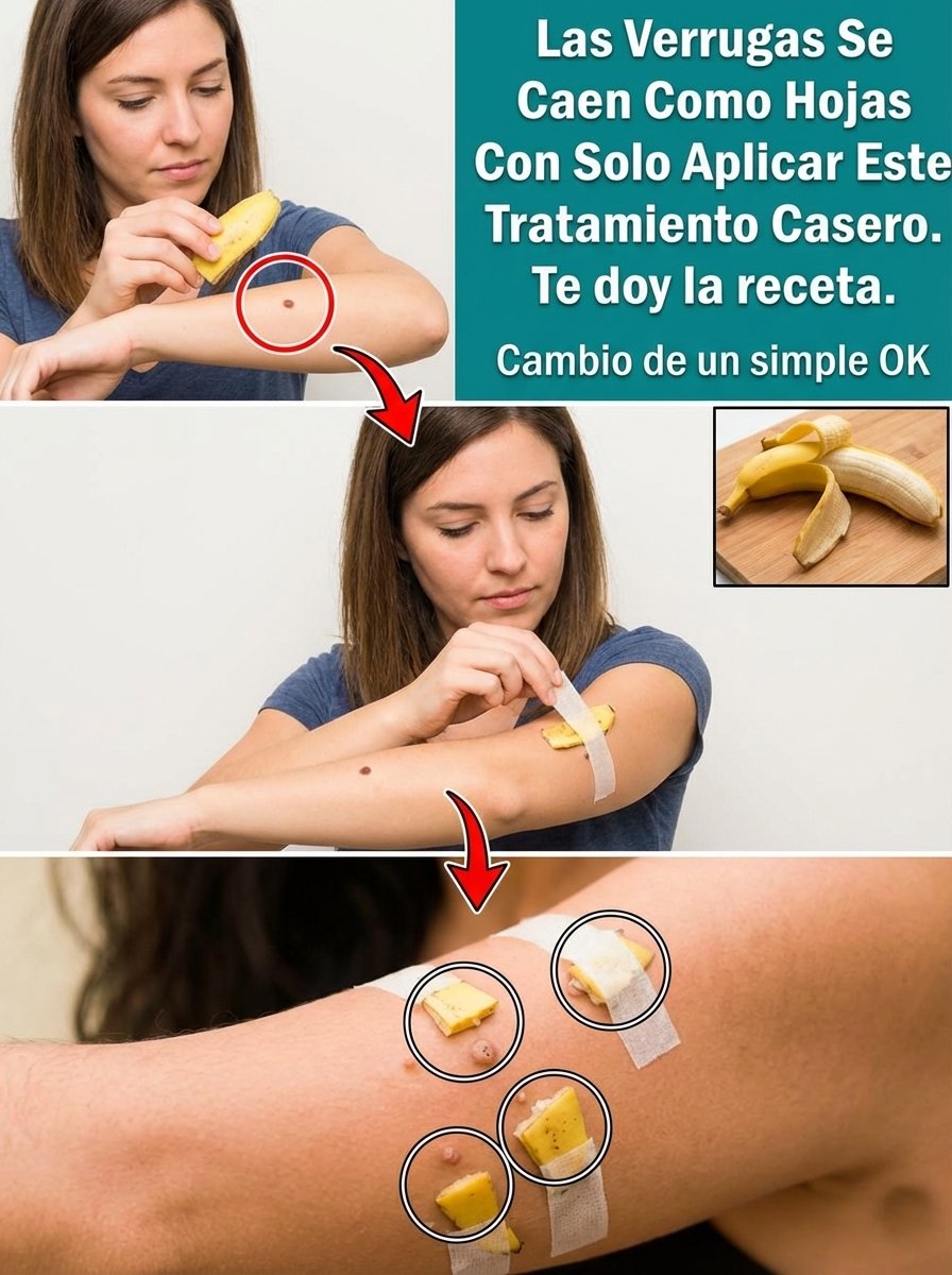 ¡ADIÓS VERRUGAS! El Secreto Olvidado de la Cáscara de Guineo que NADIE te ha Contado (y que Podría Cambiarlo Todo)