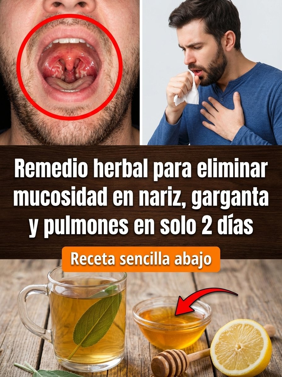 ¡Alerta! Elimina la Mucosidad de Nariz, Garganta y Pulmones en SOLO 2 Días con ESTE Remedio Herbal Secreto (¡Tu Respiración te lo Agradecerá!)