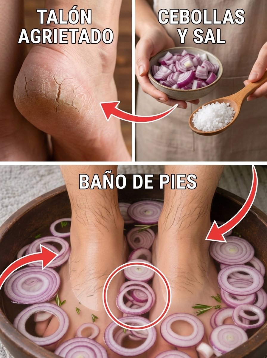 ¡No Podrás Creerlo! El Secreto VIRAL de Cebolla y Sal para Talones Agrietados: ¿Funciona o es una Trampa?