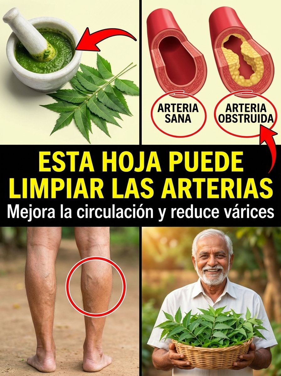 ¡URGENTE! Si tus piernas se hinchan o te sientes cansado, esta Hoja Secreta LIMPIARÁ tus Arterias y Cambiará tu Vida (¡Mira el Remedio YA!)