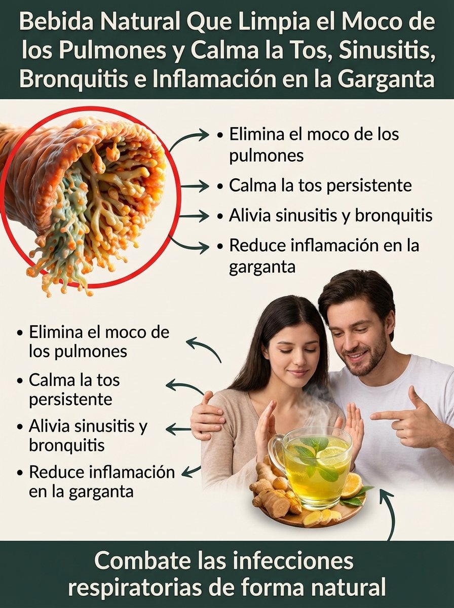 ¡El Secreto de la Abuela Revelado! Limpia tus Pulmones y Di Adiós a la Tos en 7 Días con Esta Bebida Milagrosa