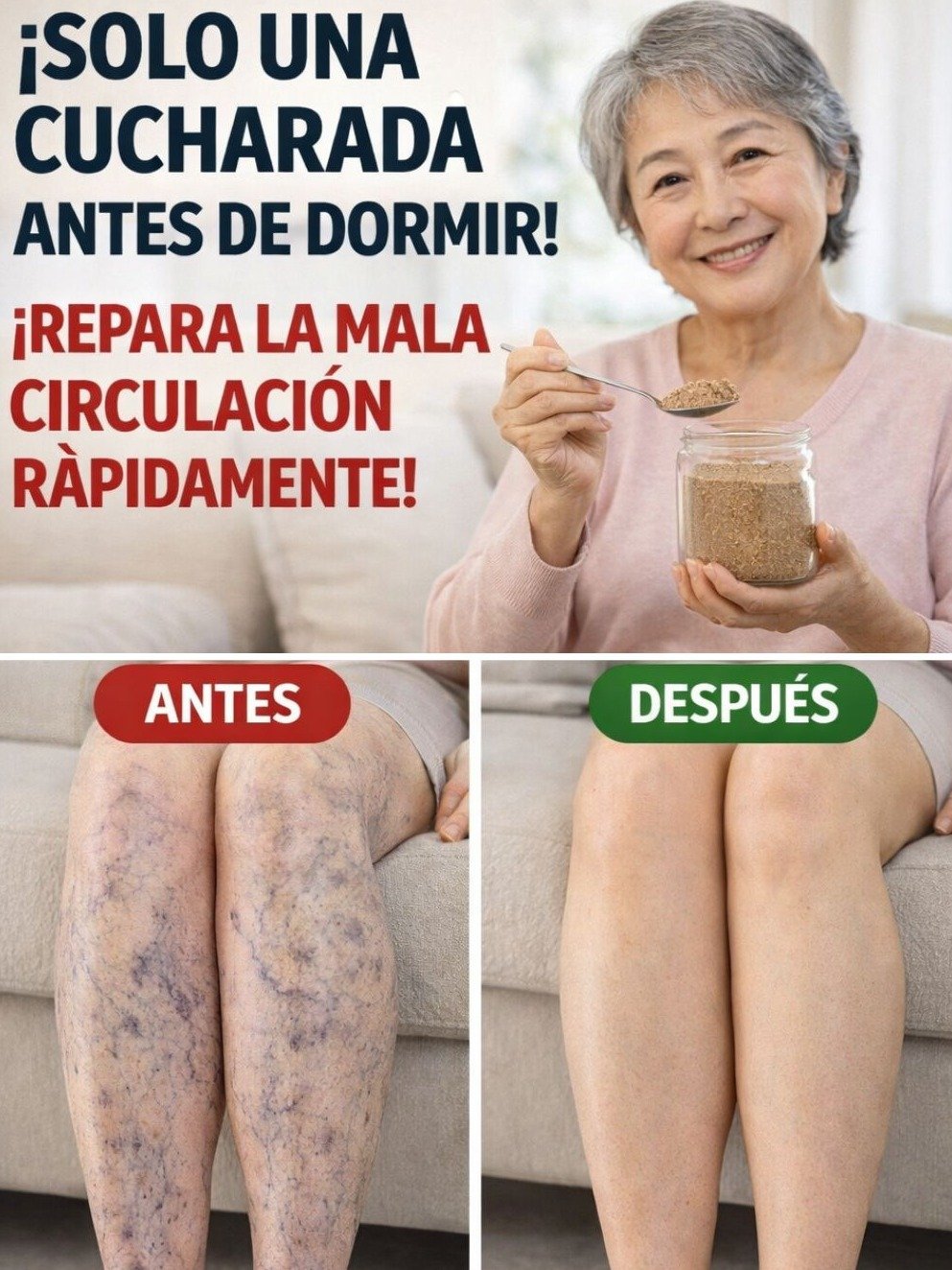 ¡EL SECRETO NOCTURNO REVELADO! Una Cucharadita Antes de Dormir Podría REVOLUCIONAR la Circulación en Tus Piernas y Pies (¡No te lo Pierdas!)