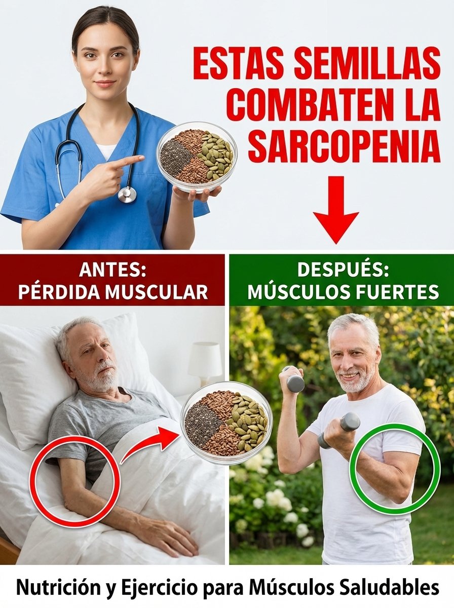 ¡EL SECRETO MEJOR GUARDADO! Esta Semilla Revolucionaria Frena el Envejecimiento Muscular y Devuelve la Fuerza a Tus Piernas (Adultos Mayores)