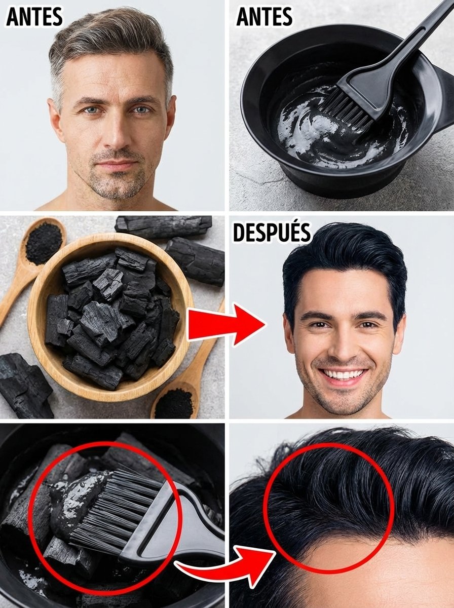 ¡El Secreto Olvidado de las Abuelas! Deshazte de las Canas al Instante con Carbón (¡Resultados Asombrosos y 100% Natural!)
