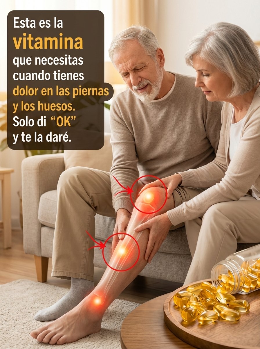 ¡ALERTA! Si Sientes DOLOR en Piernas y Huesos, esta es la ÚNICA Vitamina que te FALTA (y cómo recuperarla antes de que sea tarde)