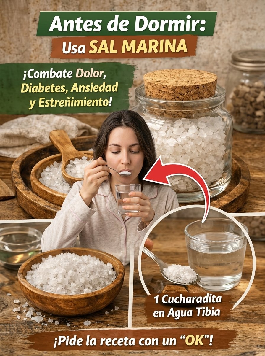 El SECRETO Oculto para Dormir Mejor: ¡Solo 1 Cucharadita de Sal Marina Antes de Acostarte Elimina Dolores, Ansiedad y Más!
