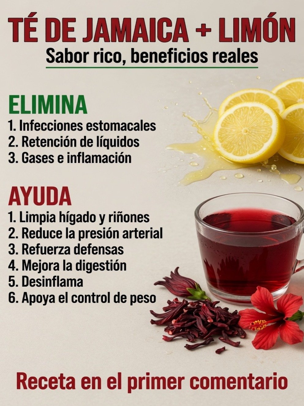 ¡No Podrás Creer lo que le Hace a Tu Cuerpo! El Secreto del Té de Jamaica con Limón para una Salud Explosiva