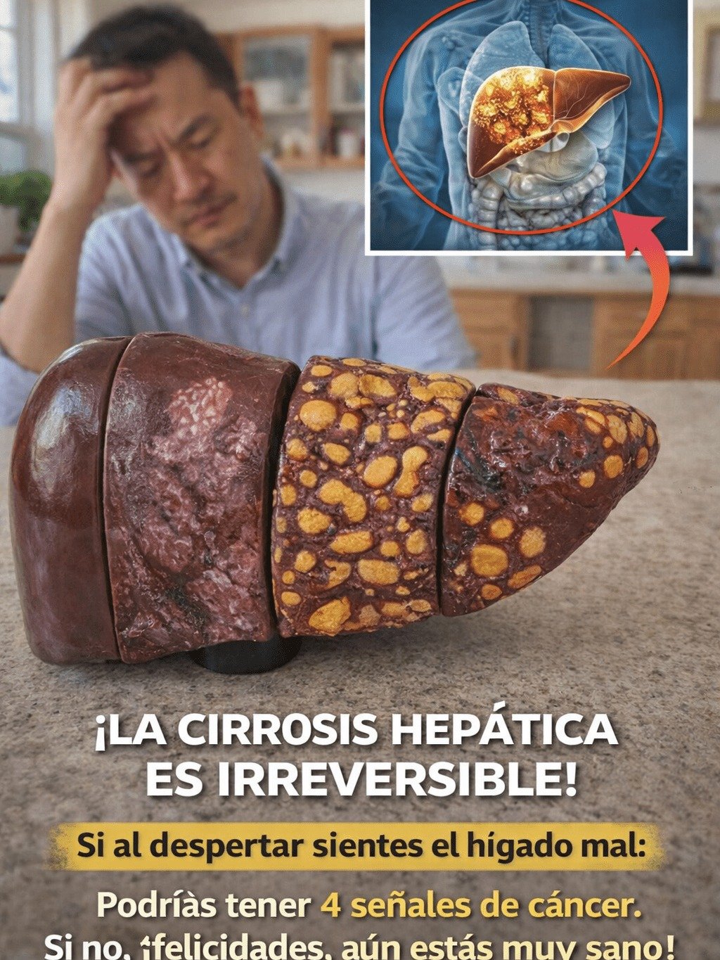 ¡Despierta! Tu Hígado Te Grita: 4 Señales de Cáncer que Estás IGNORANDO (¡Cuando la Cirrosis ya es Irreversible!)