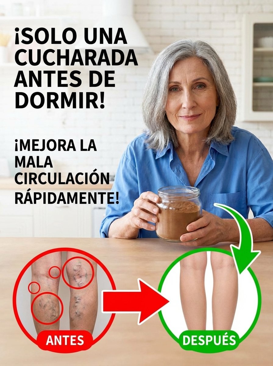 ¡El Secreto Nocturno de 1 Cucharadita! Podría Transformar Tu Circulación en Piernas y Pies Mientras Duermes (No te lo pierdas)