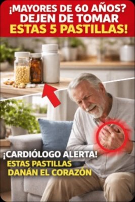 ¡ALERTA! Si tienes más de 60 en México, estas 5 pastillas comunes están DAÑANDO tu corazón en silencio (y la #4 te dejará helado)