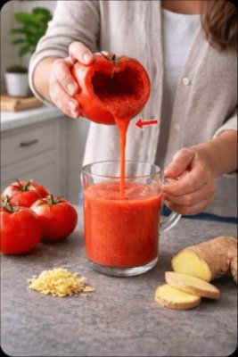¡Alerta Hombres de +40! El Licuado SECRETO de Tomate y Jengibre que Tu Próstata PIDE a GRITOS (¡No Creerás los Resultados!)