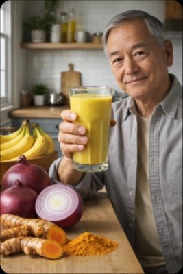 ¡El Secreto Revelado! Cómo la Banana, Cebolla y Cúrcuma Pueden REVOLUCIONAR la Salud de Tus Articulaciones y Huesos