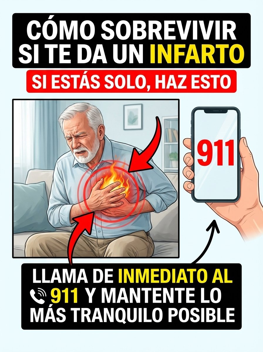 ¡ALERTA MÁXIMA! Si estás SOLO y sientes un INFARTO, estos 10 SEGUNDOS son TU ÚNICA ESPERANZA (¡No cometas este error fatal!)