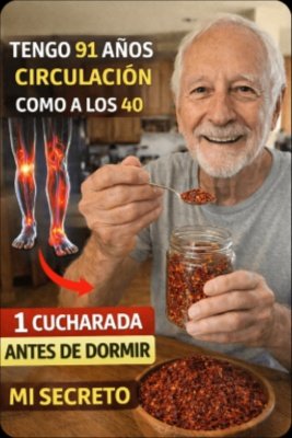 ¡Alerta, Mayores! El Hábito Nocturno con Cayena Que Está Revolucionando la Circulación de Piernas y Pies. ¡No Creerás los Resultados!