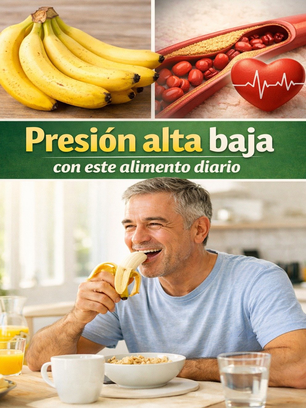 🍌 ¿Presión Arterial Alta? Descubre el Arma Secreta que tu Corazón Te Pide a Gritos (¡Y es Deliciosa!)