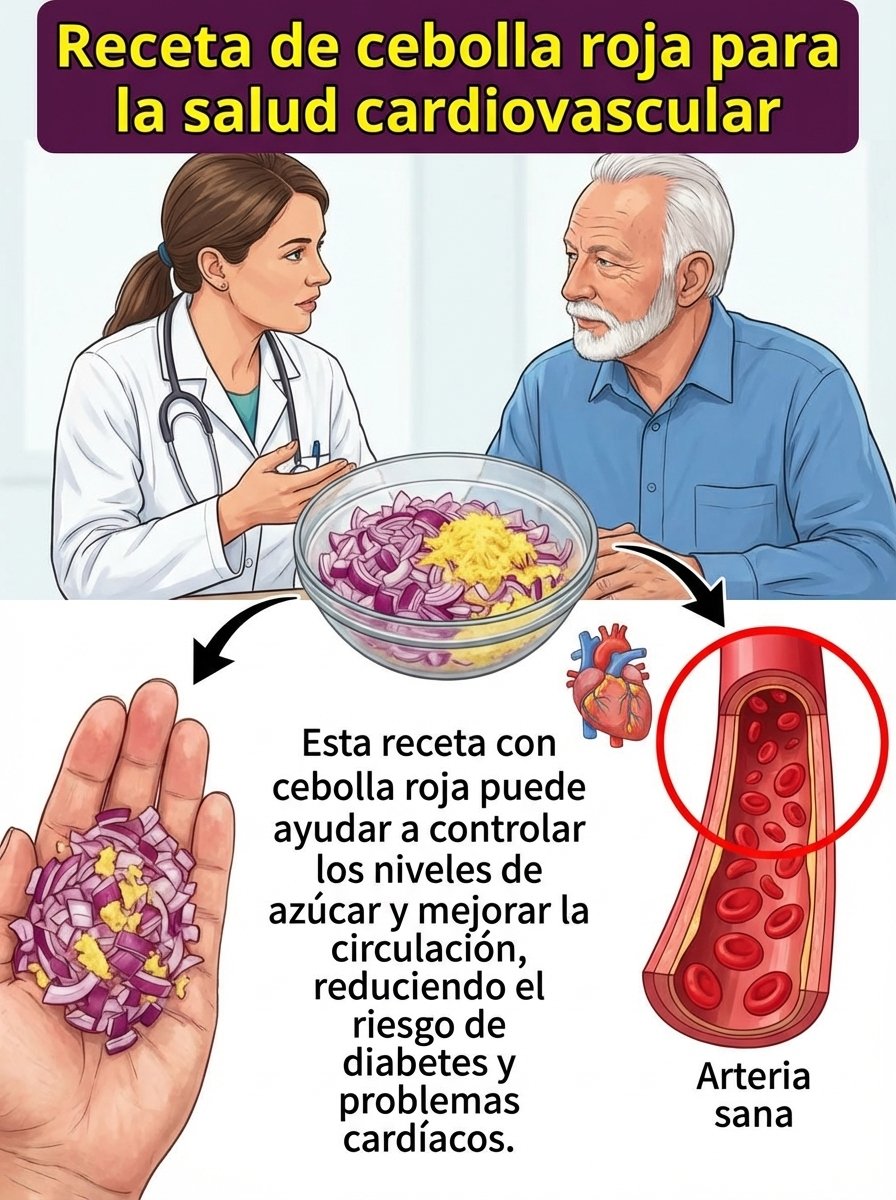 ¡La cebolla morada ESCONDE un SECRETO! Baja tu azúcar en sangre al instante y BLINDA tu corazón como NUNCA antes. ¡El truco viral que tu médico NO te ha contado!