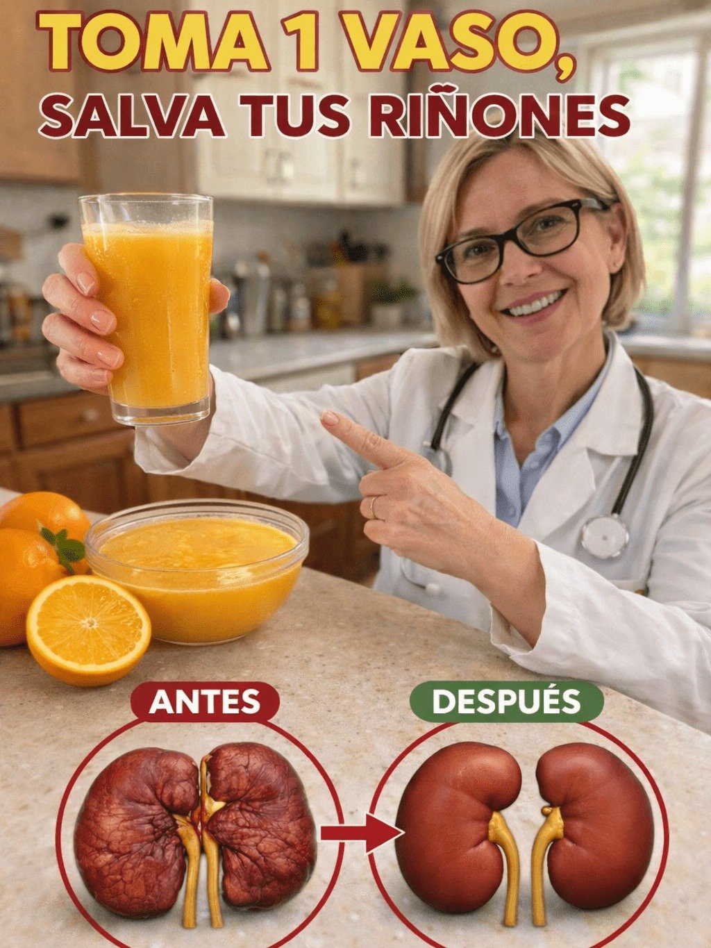 ¡Alerta Roja! Si tienes estos síntomas, tus riñones te están pidiendo a gritos este jugo desintoxicante (¡Resultados en Días!)