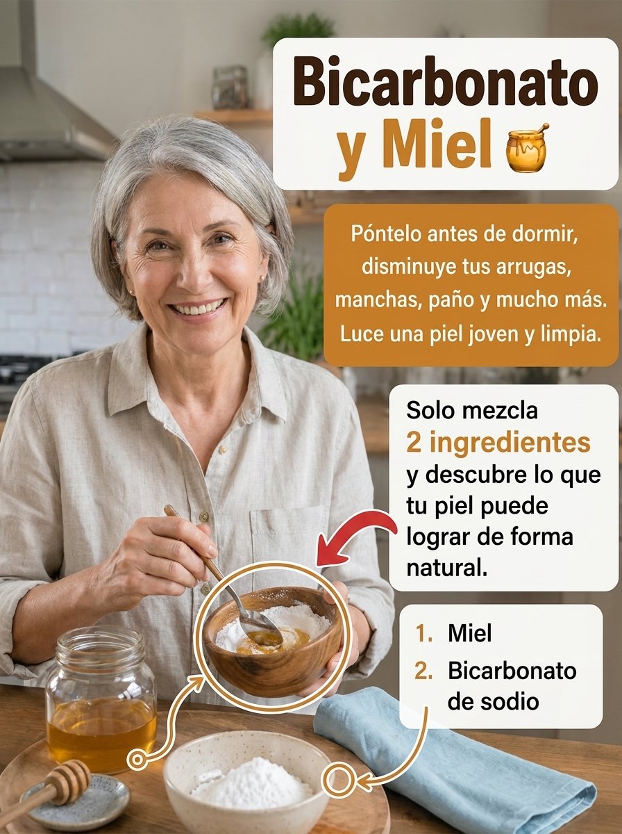 ¡El Secreto Viral Anti-Edad Que Tu Piel Agradecerá! Descubre la Crema de Bicarbonato y Miel para un Rostro Radiante