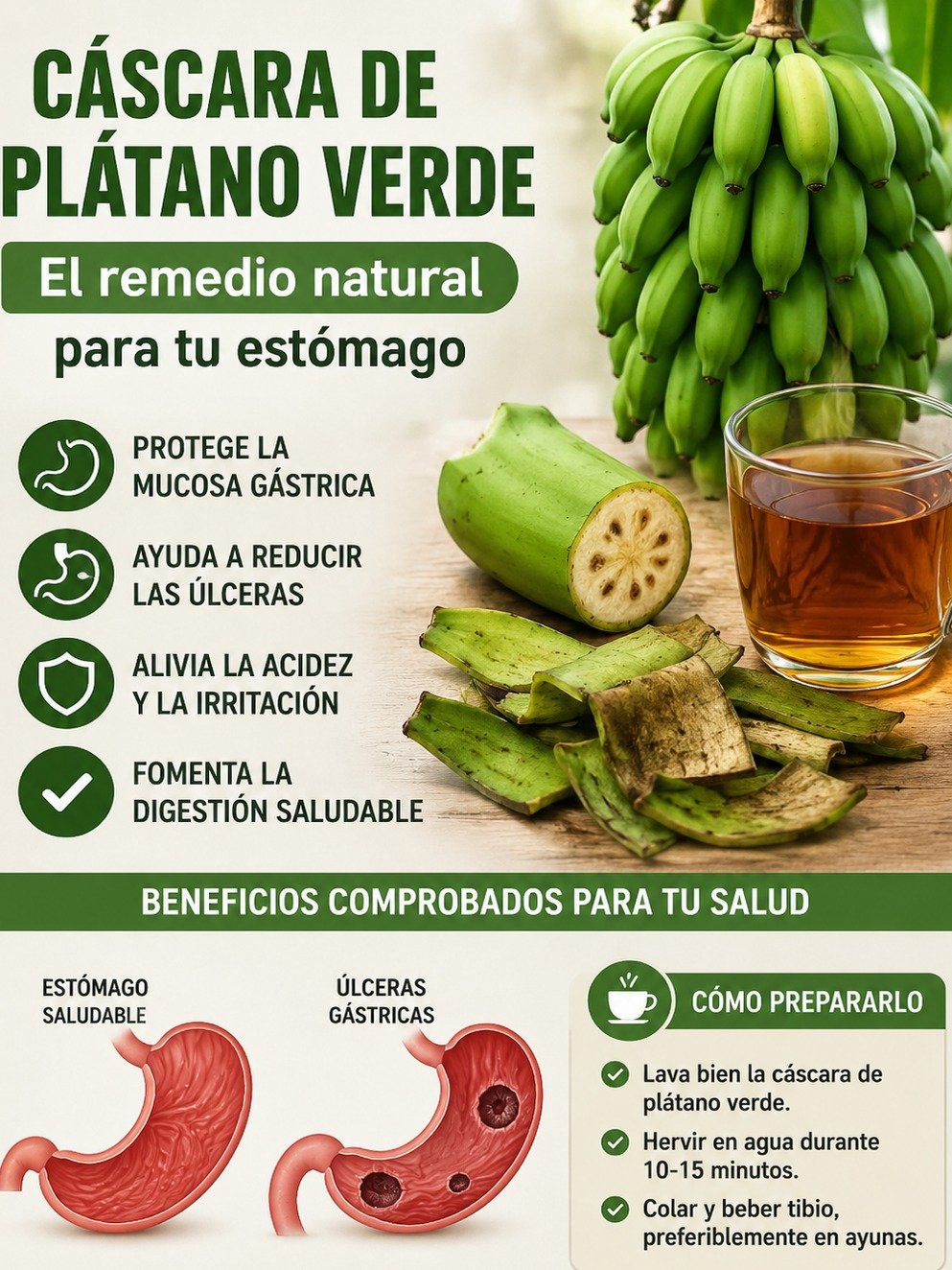 ¡No Tires la Cáscara de Plátano! 🤯 El Remedio Natural Revolucionario que Tu Estómago Pide a Gritos contra Úlceras y H. pylori